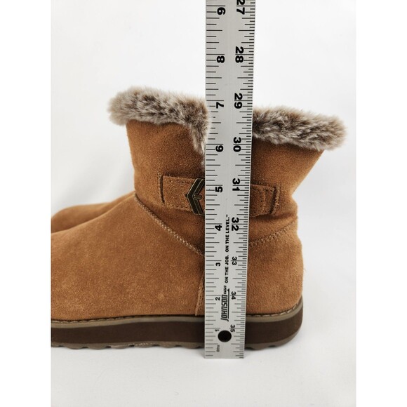 Skechers SZ 9 Keepsakes Broken Arrow Brown Suede Boot Bootie Faux Fur Lined Warm - Picture 10 of 12